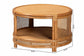 bali & pari Louis Modern Bohemian Natural Brown Rattan Coffee Table FredCo