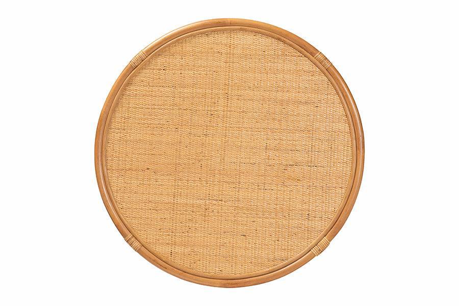 bali & pari Louis Modern Bohemian Natural Brown Rattan Coffee Table FredCo