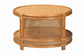 bali & pari Louis Modern Bohemian Natural Brown Rattan Coffee Table FredCo