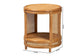 bali & pari Louis Modern Bohemian Natural Brown Rattan End Table FredCo