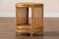 bali & pari Louis Modern Bohemian Natural Brown Rattan End Table FredCo