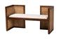 bali & pari Lovina Bohemian Light Honey Rattan and Acacia Wood Accent Bench FredCo