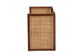 bali & pari Lovina Bohemian Light Honey Rattan and Acacia Wood Accent Bench FredCo
