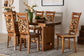 bali & pari Luan Suar Wood 7-Piece Dining Set - Handcrafted Rectangular Solid Wood Table and 6 Mosaic Backrest Chairs, Rustic Modern Kitchen or Dining Room Seating FredCo