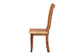bali & pari Luan Suar Wood Dining Chair - Handcrafted Solid Wood Seat with Mosaic Backrest Inlay, Rustic Modern Accent Chair for Kitchen or Dining Room FredCo