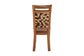 bali & pari Luan Suar Wood Dining Chair - Handcrafted Solid Wood Seat with Mosaic Backrest Inlay, Rustic Modern Accent Chair for Kitchen or Dining Room FredCo
