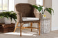bali & pari Luis Bohemian Natural Seagrass and Rattan Arm Chair FredCo