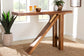 bali & pari Luli Suar Wood Bar Table - Handcrafted Solid Wood Console with Angled Base, Modern Rustic Table for Bar, Kitchen, or Lounge FredCo