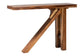 bali & pari Luli Suar Wood Bar Table - Handcrafted Solid Wood Console with Angled Base, Modern Rustic Table for Bar, Kitchen, or Lounge FredCo