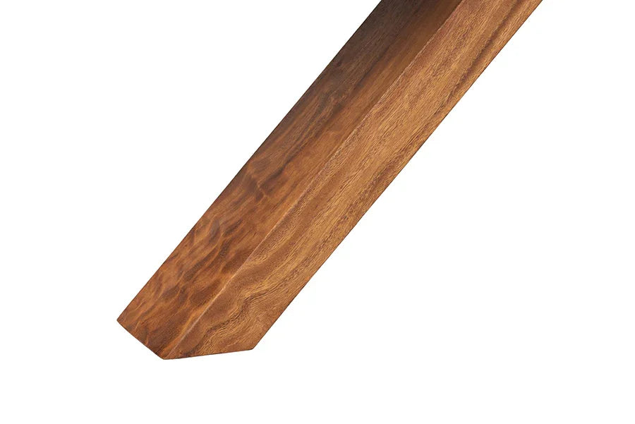 bali & pari Luli Suar Wood Bar Table - Handcrafted Solid Wood Console with Angled Base, Modern Rustic Table for Bar, Kitchen, or Lounge FredCo