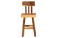 bali & pari Luli Suar Wood Counter Stool - Handcrafted Solid Wood Stool with Backrest, Rustic Modern Seating for Kitchen Island or Dining Area FredCo