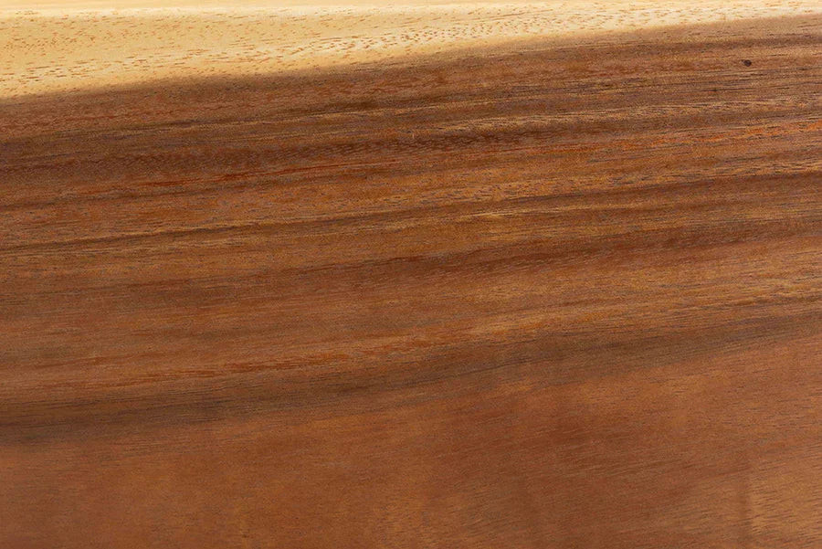 bali & pari Luli Suar Wood Counter Stool - Handcrafted Solid Wood Stool with Backrest, Rustic Modern Seating for Kitchen Island or Dining Area FredCo
