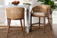 bali & pari Lumajang Bohemian Light Honey Rattan and Wood 2-Piece Counter Stool Set FredCo