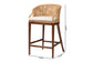 bali & pari Lumajang Bohemian Light Honey Rattan and Wood Bar Stool FredCo