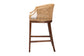 bali & pari Lumajang Bohemian Light Honey Rattan and Wood Bar Stool FredCo