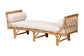 bali & pari Macias Modern Bohemian Natural Brown Rattan Daybed FredCo