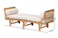 bali & pari Macias Modern Bohemian Natural Brown Rattan Daybed FredCo
