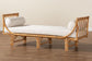 bali & pari Macias Modern Bohemian Natural Brown Rattan Daybed FredCo