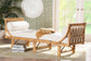 bali & pari Macias Modern Bohemian Natural Brown Rattan Daybed FredCo