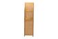 bali & pari Mairen Arched Natural Rattan Storage Cabinet - Handwoven Pole Rattan Hutch with Two Drawers and Doors, Boho Coastal Display Cabinet for Dining Room or Living Space FredCo