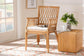 bali & pari Maisa Bohemian Light Honey Rattan Arm Chair FredCo