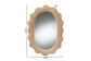 bali & pari Makoto Scalloped Natural Rattan Wall Mirror - Handwoven Wicker Oval Frame, Boho Coastal Accent Wall Decor for Entryway, Bedroom, or Living Room FredCo