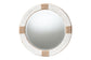 bali & pari Makya Round Woven Rope Mirror - Coastal Mirror with White Fabric and Woven Jute Accents for Farmhouse, Boho Wall Decor, Beach House FredCo