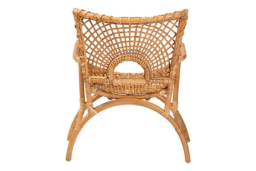bali & pari Mamba Bohemian Natural Rattan Arm Chair FredCo