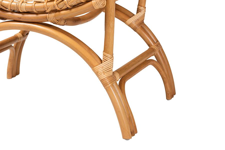 bali & pari Mamba Bohemian Natural Rattan Arm Chair FredCo