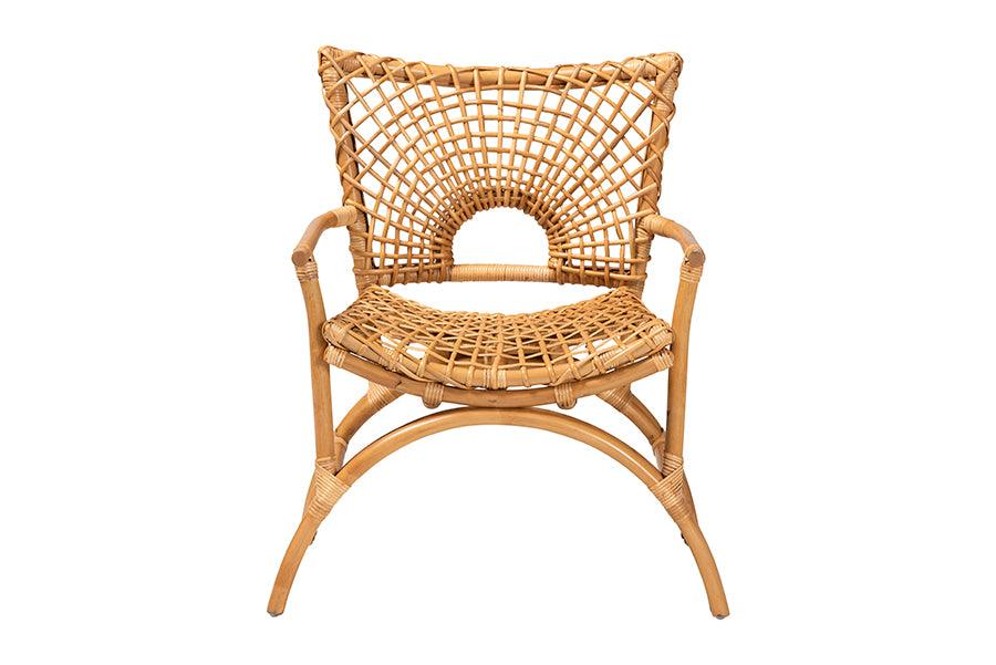 bali & pari Mamba Bohemian Natural Rattan Arm Chair FredCo