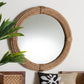 bali & pari Manila Bohemian Woven Rope Accent Wall Mirror FredCo