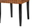 bali & pari Manrico Modern Bohemian Dark Brown Finished Wood and Natural Rattan 2-Piece Dining Chair Set FredCo