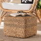 bali & pari Marella Modern Bohemian Natural Brown Seagrass Accent Footstool FredCo