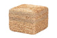 bali & pari Marella Modern Bohemian Natural Brown Seagrass Accent Footstool FredCo