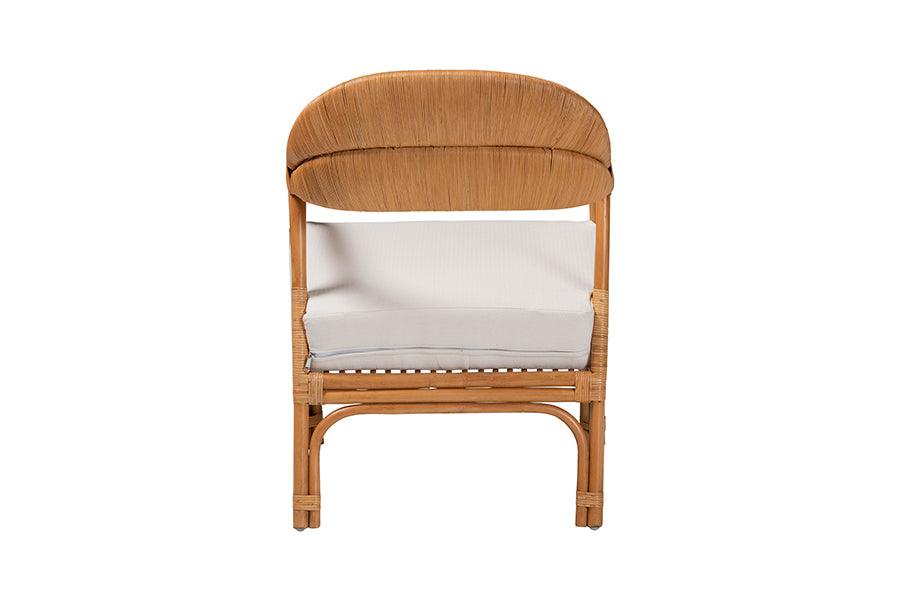 bali & pari Marisa Bohemian Light Honey Rattan Arm Chair FredCo