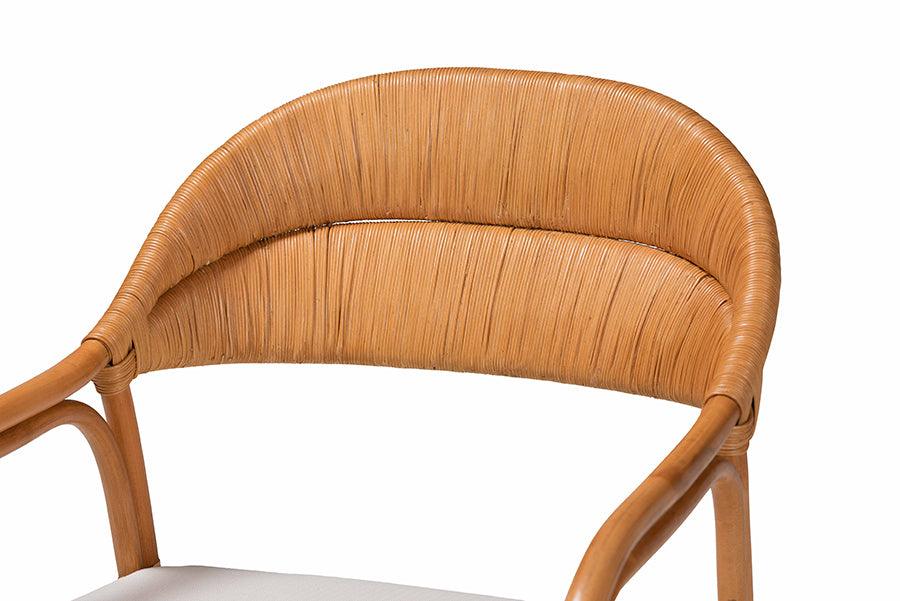 bali & pari Marisa Bohemian Light Honey Rattan Arm Chair FredCo