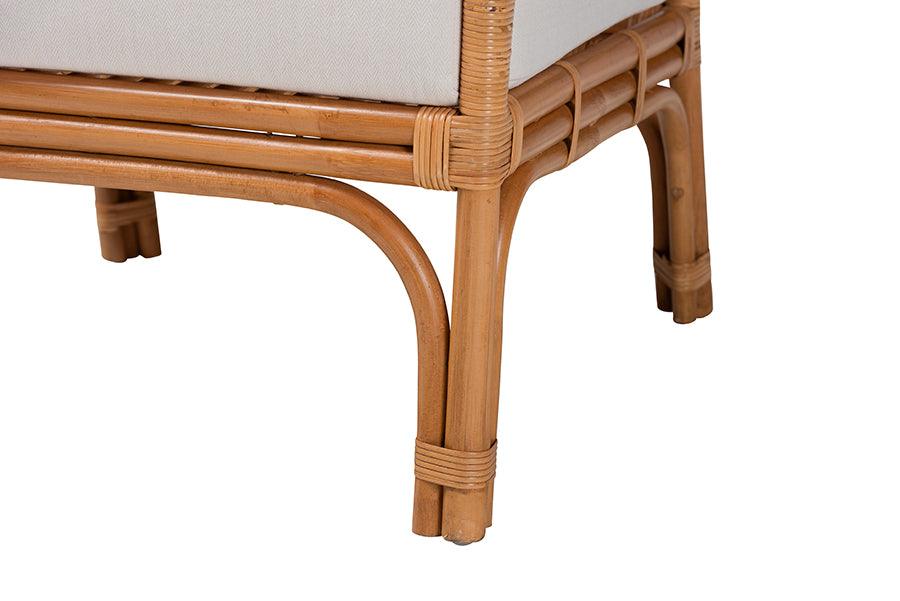 bali & pari Marisa Bohemian Light Honey Rattan Arm Chair FredCo