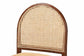 bali & pari Maryland Modern Bohemian Natural Rattan and Acacia Wood 2-Piece Dining Chair Set FredCo