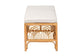 bali & pari Materra Modern bohemian Natural Brown Rattan Bench FredCo