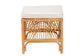 bali & pari Materra Modern bohemian Natural Brown Rattan Footstool FredCo