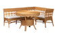 bali & pari Matilde Bohemian Light Honey Rattan 3-Piece Dining Nook Set FredCo