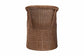 bali & pari Memphis Bohemian Peanut Brown Braided Rattan Arm Chair FredCo