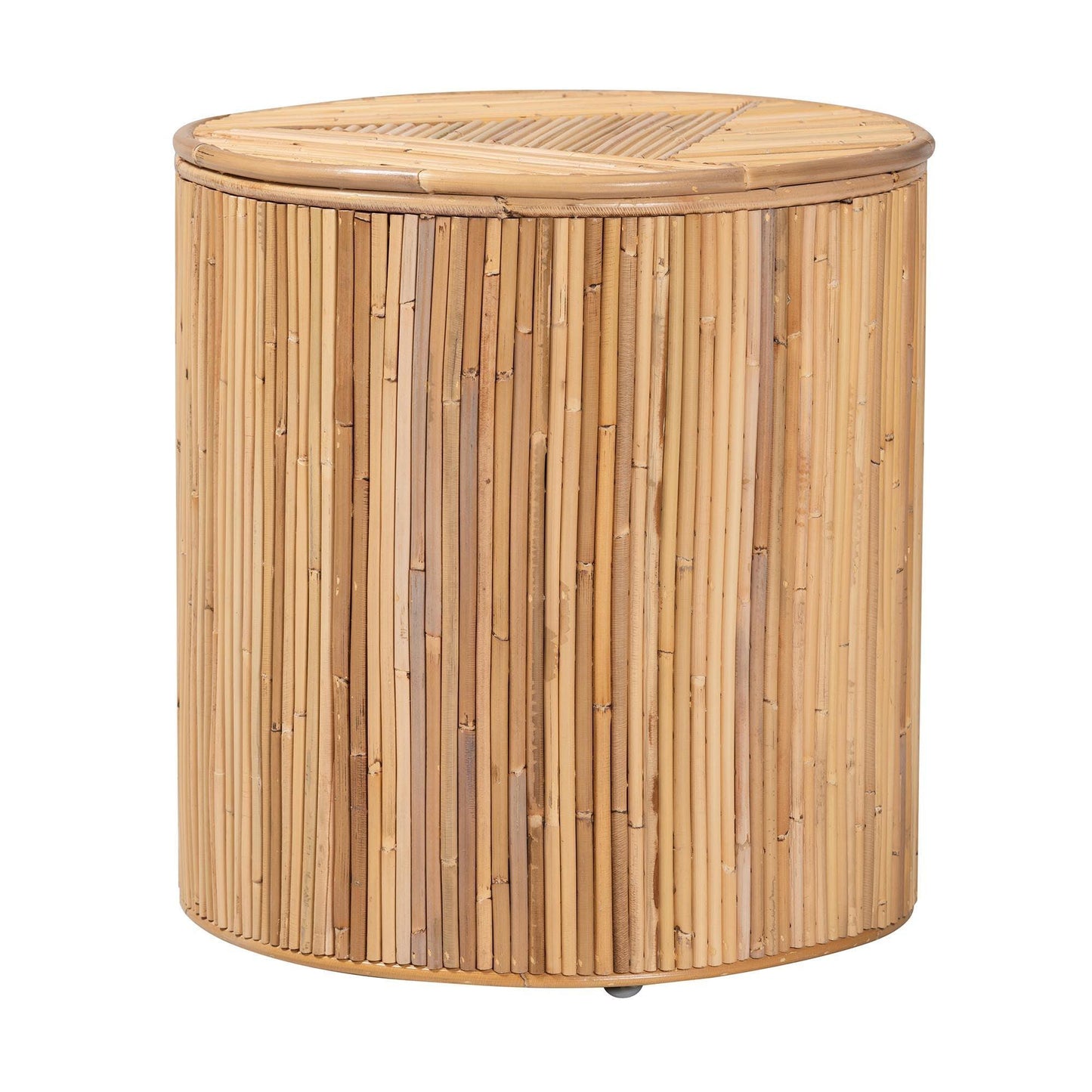 bali & pari Milagra Modern Bohemian Natural Rattan Coffee Table FredCo