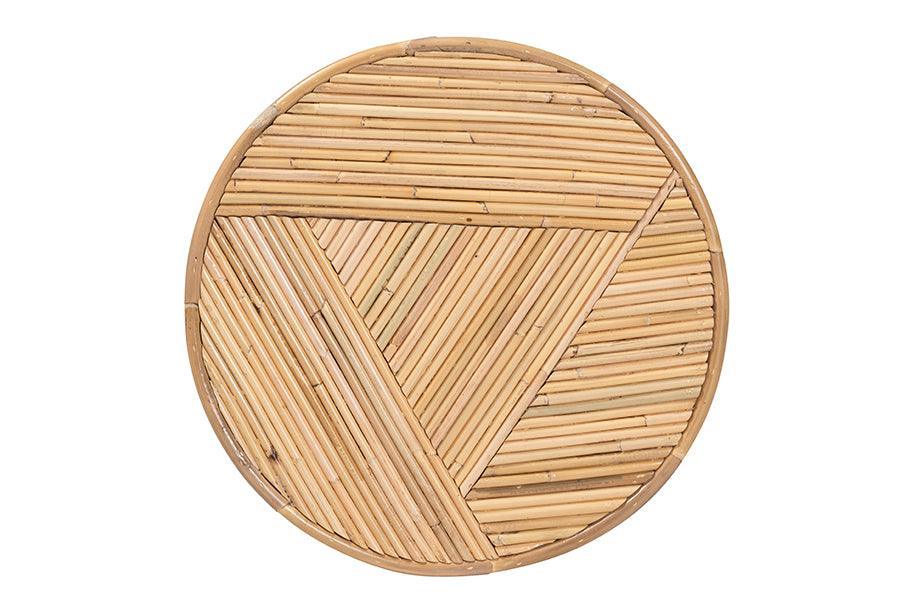 bali & pari Milagra Modern Bohemian Natural Rattan Coffee Table FredCo