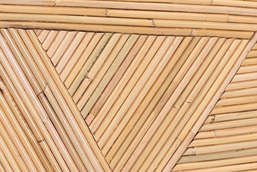 bali & pari Milagra Modern Bohemian Natural Rattan Coffee Table FredCo