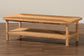 bali & pari Minahasa Bohemian Light Honey Braided Rattan Coffee Table FredCo