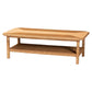 bali & pari Minahasa Bohemian Light Honey Braided Rattan Coffee Table FredCo