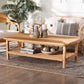 bali & pari Minahasa Bohemian Light Honey Braided Rattan Coffee Table FredCo