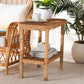 bali & pari Minahasa Bohemian Light Honey Braided Rattan Side Table FredCo