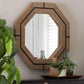 bali & pari Mirai Bohemian Woven Grasscloth Octagon Accent Mirror FredCo